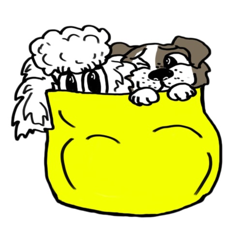 Taschenhunde gelb - Männer Premium T-Shirt