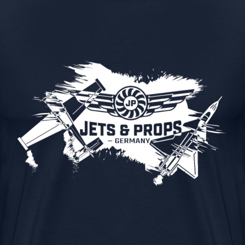 JETS & PROPS - Artwork im Grunge Stil - Weiss - Männer Premium T-Shirt