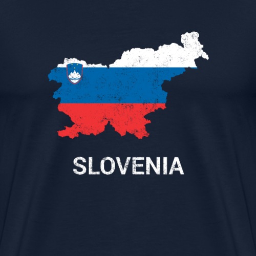 Slovenia (Slovenija) country map & flag - Men's Premium T-Shirt