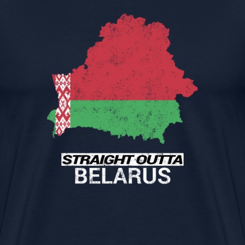 Straight Outta Belarus country map - Men's Premium T-Shirt