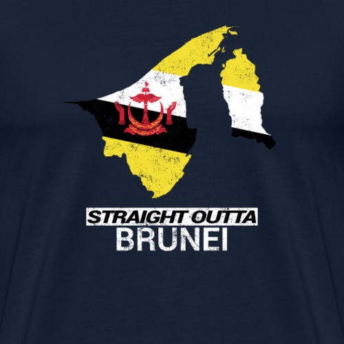 Straight Outta Brunei country map & flag - Men's Premium T-Shirt