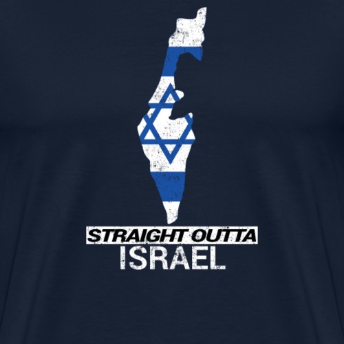 Straight Outta Israel country map & flag - Men's Premium T-Shirt