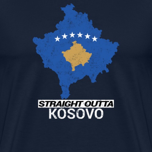 Straight Outta Kosovo country map - Men's Premium T-Shirt