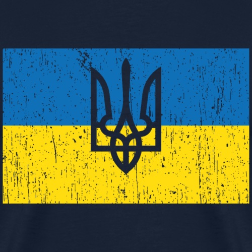 ukraine drapeau drident creux - T-shirt Premium Homme