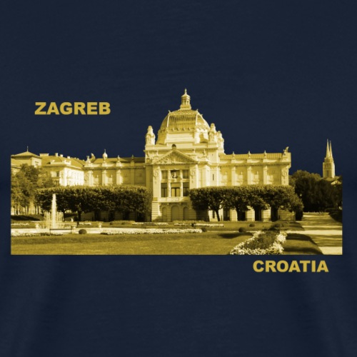 Croatia Zagreb Kroatien Hauptstadt City Theater - Männer Premium T-Shirt