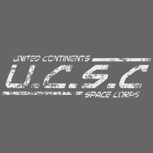 Damaged UCSC Logo White - Space Precinct Zero - Men's Premium T-Shirt