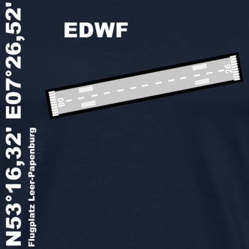 Flugplatz EDWF Design mit Namen und Koordinaten - Männer Premium T-Shirt