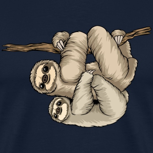 Kunterli liebt Faultiere - #KUN-SLO-08 - niedlich - Männer Premium T-Shirt