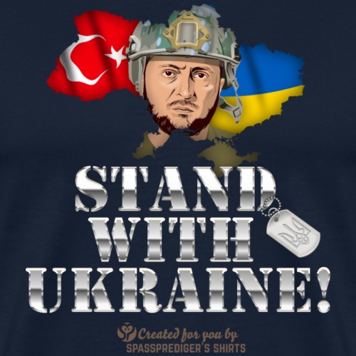 Ukraine Türkei Flaggen - Männer Premium T-Shirt