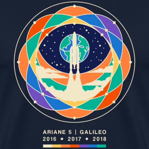 Ariane 5 and Galileo mission by Danny Haas - Men's Premium T-Shirt