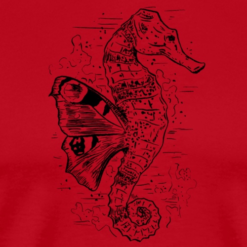 Fantasie-Seepferdchen in Schwarz - Männer Premium T-Shirt
