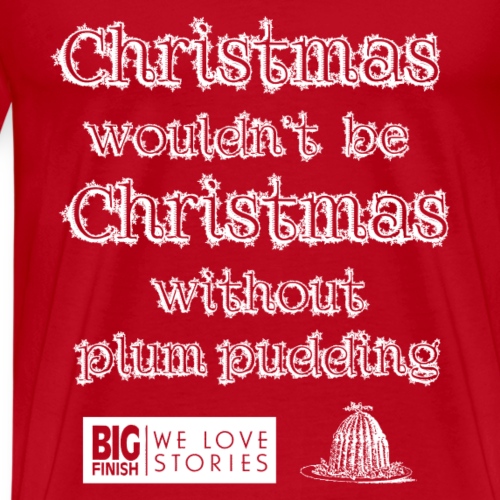 Christmas Pudding (white) - Men's Premium T-Shirt