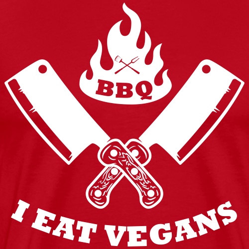 BBQ je mange végétaliens - T-shirt Premium Homme