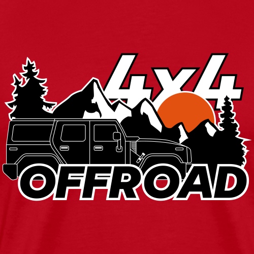 Offroad 4x4 Logo - Männer Premium T-Shirt