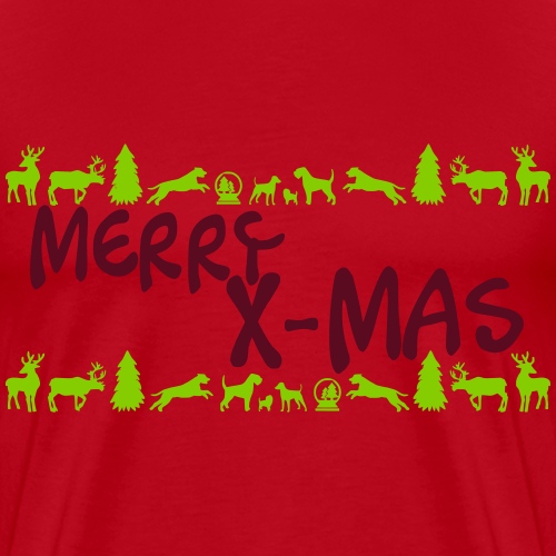 Merry X-Mas Weihnachten Schnauzer Riesenschnauzer - Männer Premium T-Shirt