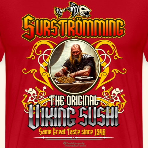 Surströmming Challenge Design Wikinger Sushi - Männer Premium T-Shirt