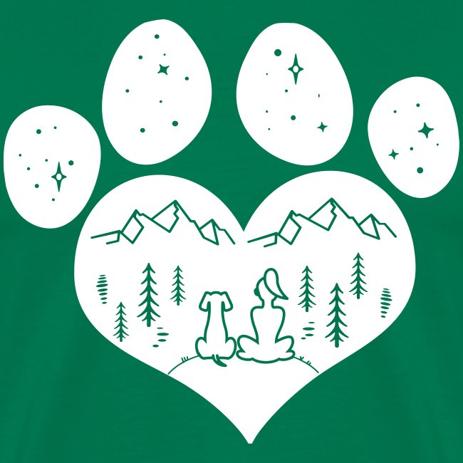 Vorschau: dog girl outdoor pawheart - Männer Premium T-Shirt