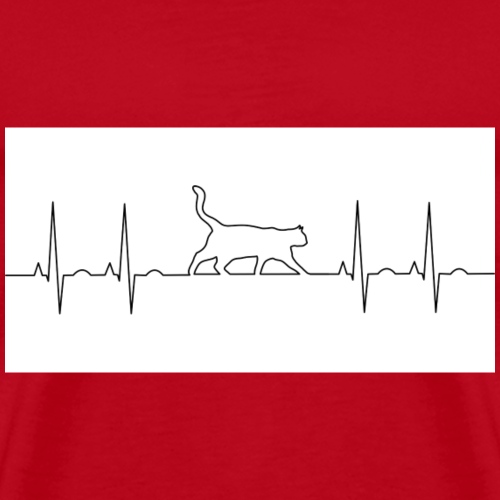 CAT Katzen EKG - Männer Premium T-Shirt