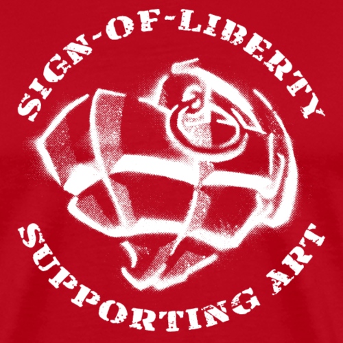 Sign-of-Liberty Supporting Art weiß - Männer Premium T-Shirt