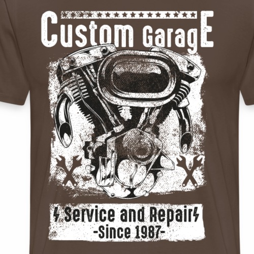 Custom Motorcycle Garage - Männer Premium T-Shirt