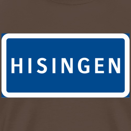 Vägskylt Hisingen - Premium-T-shirt herr