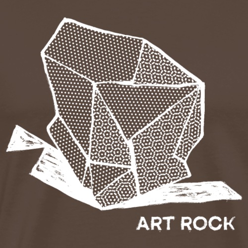 'ART ROCK' WIT - Mannen Premium T-shirt