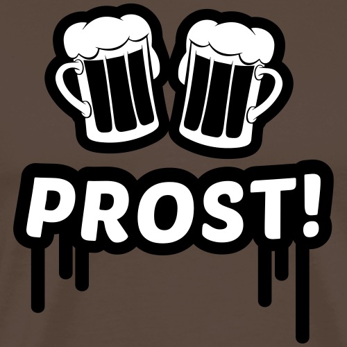 Prost mit Bierkrügen, Bier, trinken 2c - Männer Premium T-Shirt