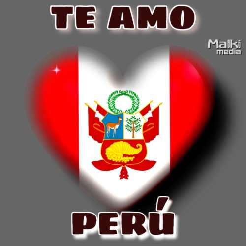 Te Amo Perú Corazón - Camiseta premium hombre