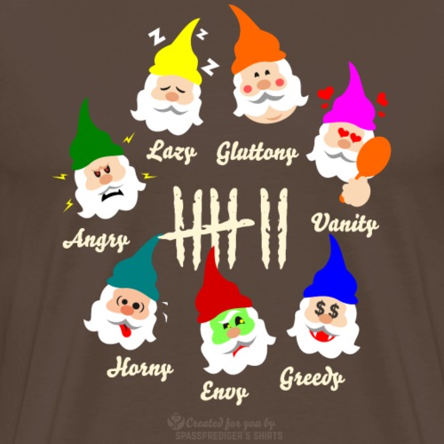 Geek Design Seven Dwarfs Seven Deadly Sins - Männer Premium T-Shirt