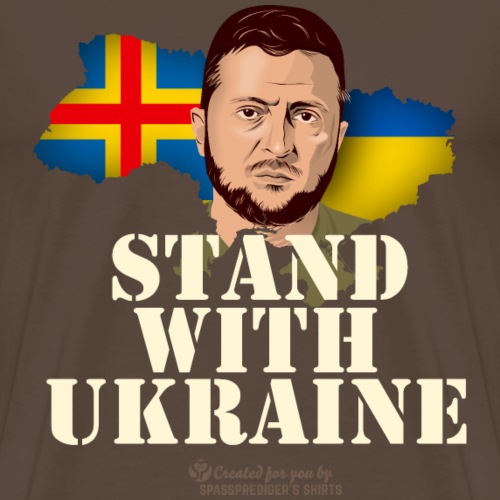 Åland Stand with Ukraine - Männer Premium T-Shirt