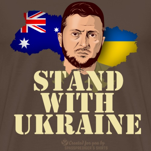 Australien Ukraine Flaggen Stand with Ukraine - Männer Premium T-Shirt