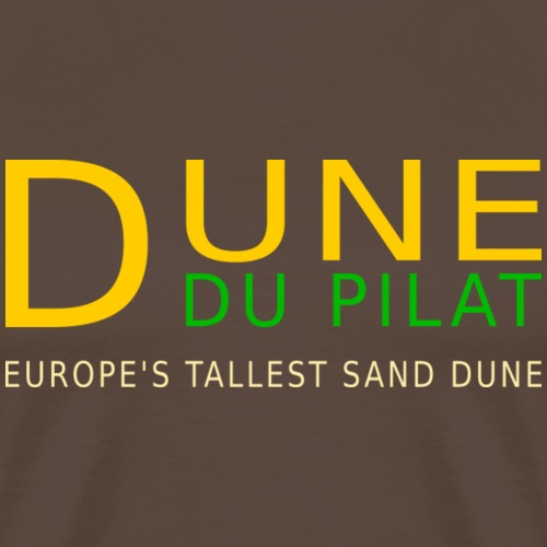 Dune du Pilat, giallo, inglese - Maglietta Premium da uomo