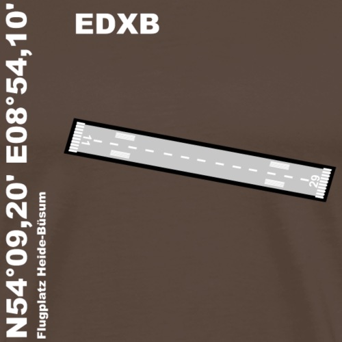Flugplatz EDXB Design mit Namen und Koordinaten - Männer Premium T-Shirt
