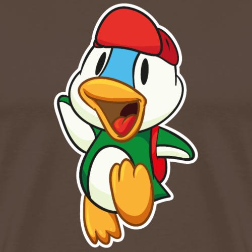 Süße kleine Ente springt vor Freude - Männer Premium T-Shirt