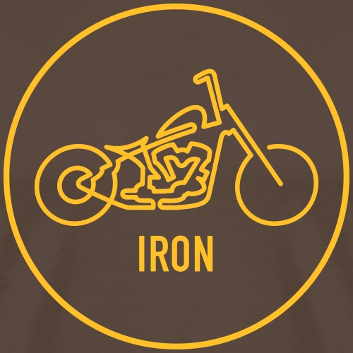»One Line« Motorcycle - »IRON« - Männer Premium T-Shirt