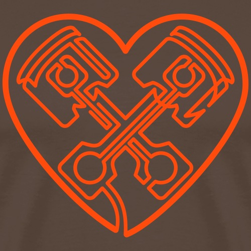 »One Line« Petrol Heart - Männer Premium T-Shirt