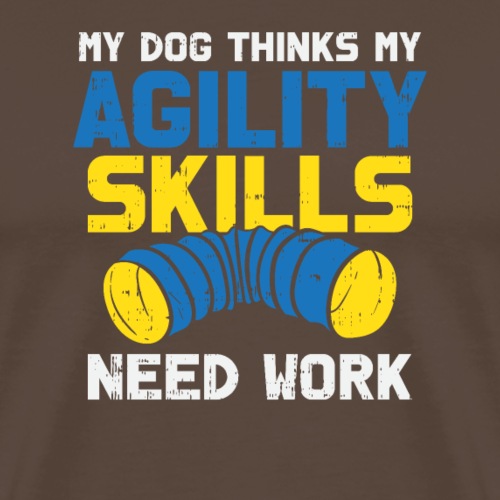Mein Hund Trainiert Mich - Männer Premium T-Shirt