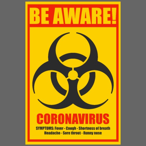 Być świadomym! Zagrożenie biologiczne koronawirusem - Koszulka męska Premium