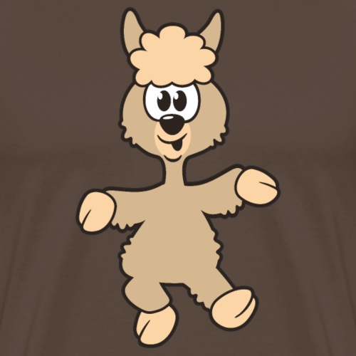Cartoon - Kleines Alpaka - Männer Premium T-Shirt