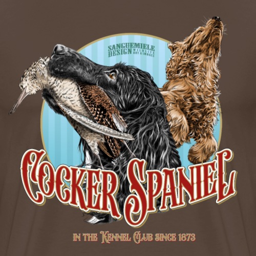 Cocker Spaniel with Woodcock - Maglietta Premium da uomo