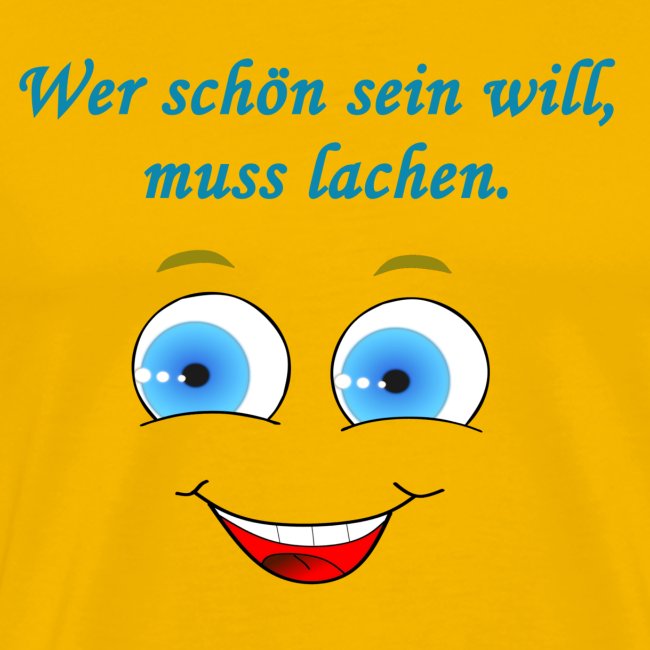 Lachen Spruch Witzig Lustig Spruche Lacheln Spass Manner Premium T Shirt Fleck Macher