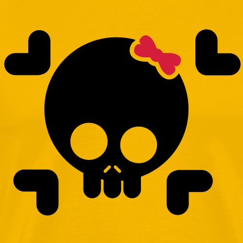 Skull female 2c, Piratin, Pirat, Totenkopf - Männer Premium T-Shirt