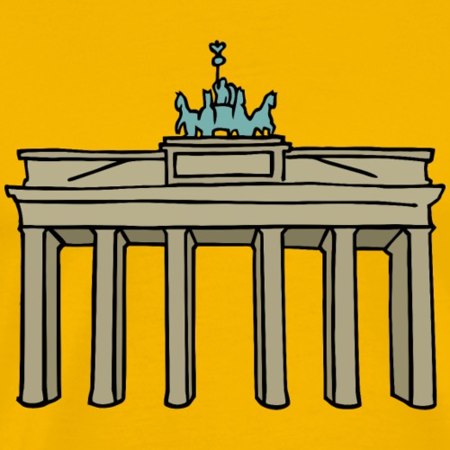 Porta di Brandeburgo a BERLINO c - Maglietta Premium da uomo