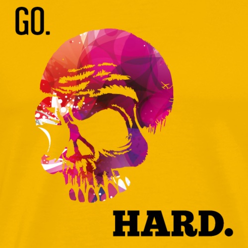 Totenschädel Go Hard - Männer Premium T-Shirt