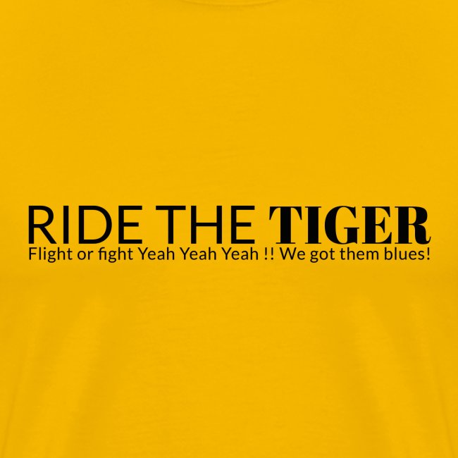 Ride the tiger logo black