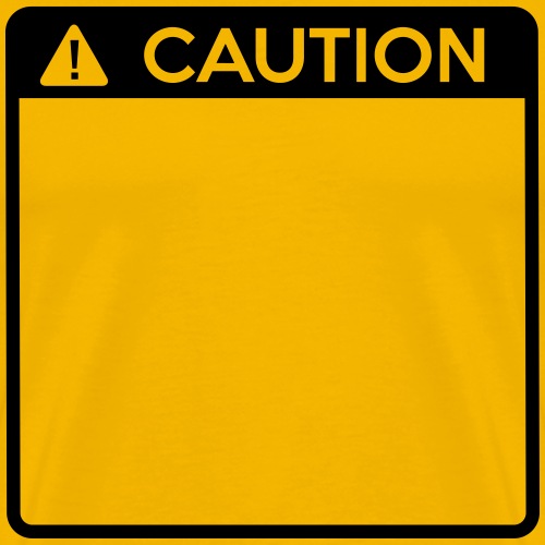 Caution Sign 1 colour - Herre premium T-shirt