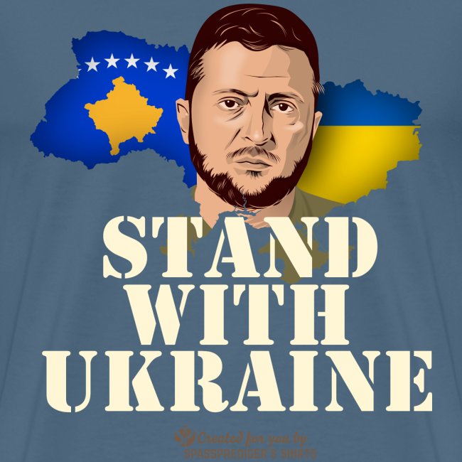Stand with Ukraine Kosovo T-Shirt Design