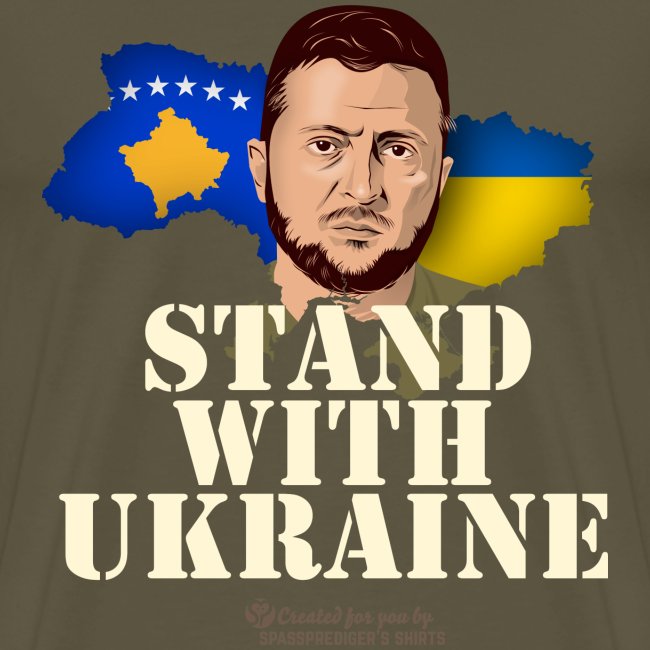 Stand with Ukraine Kosovo T-Shirt Design