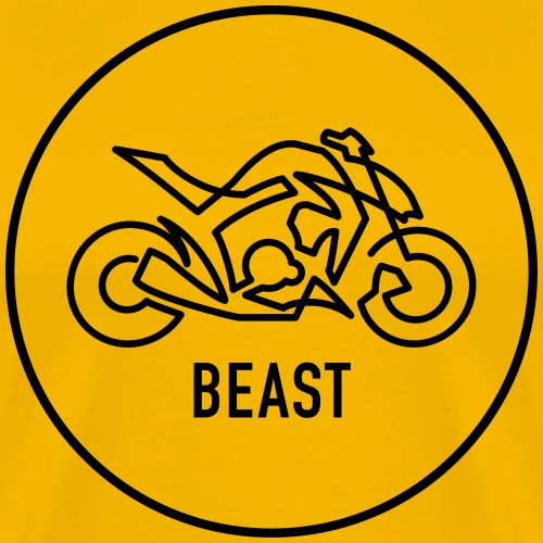 »One Line« Motorcycle - »BEAST« - Männer Premium T-Shirt