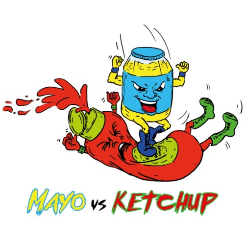 Mayo VS Ketchup - Maglietta Premium da uomo